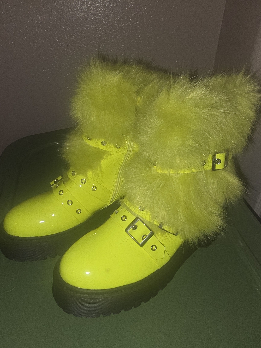 Adult Neon Lime Boots